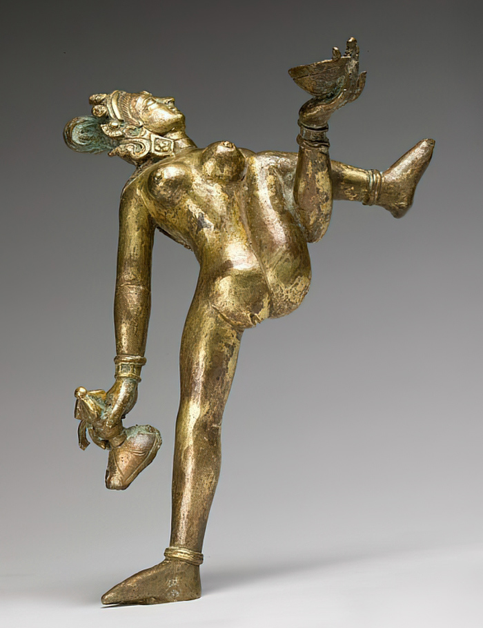 Figurine of a nude dakini in raised foot position. Nepal, 1600-1800.jpg