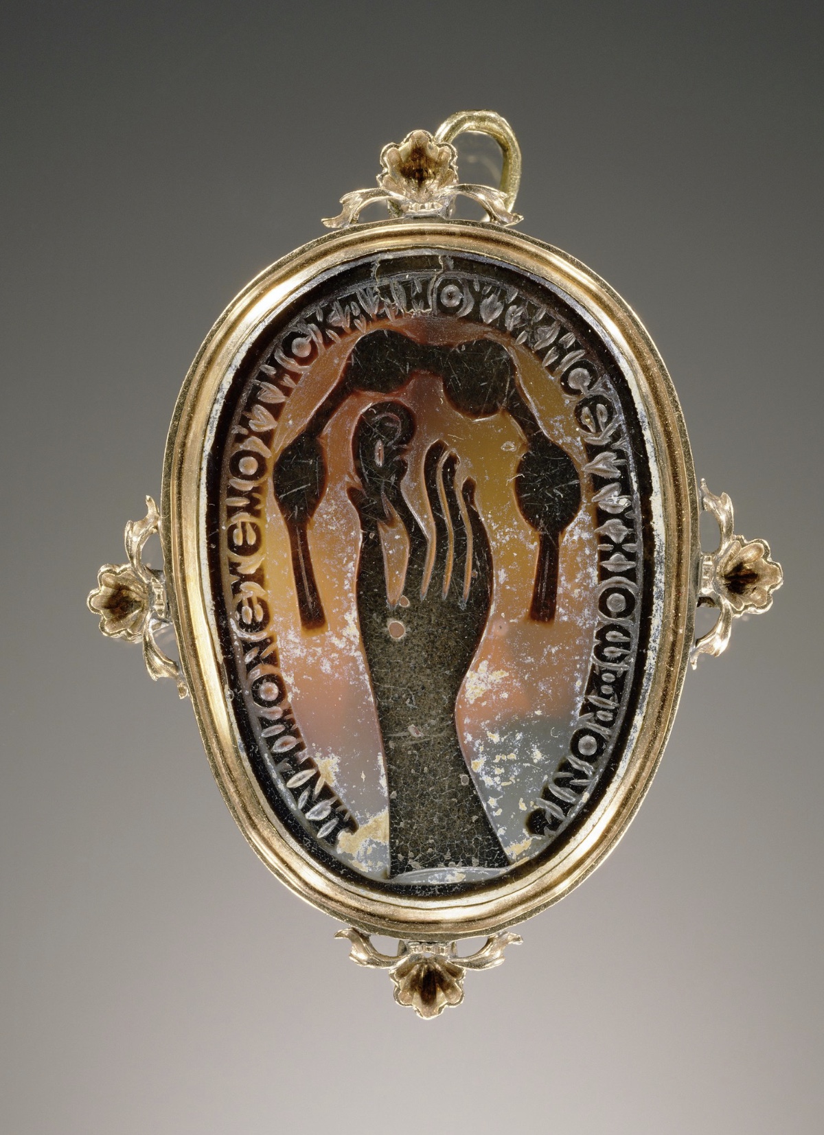 5th Century Roman love memento it's inscription reads Remember me your dear sweetheart and farwell, Sophronios.jpg