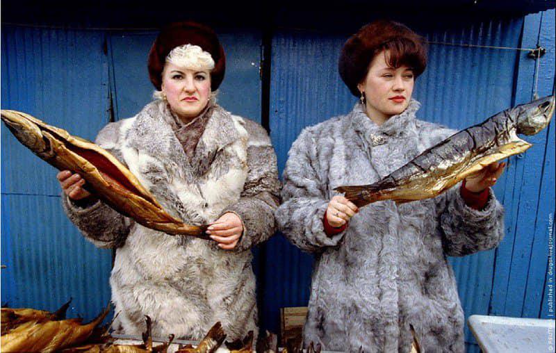 Fish sellers in the market of Petropavlovsk-Kamchatsky, Russia, March 1993.jpg