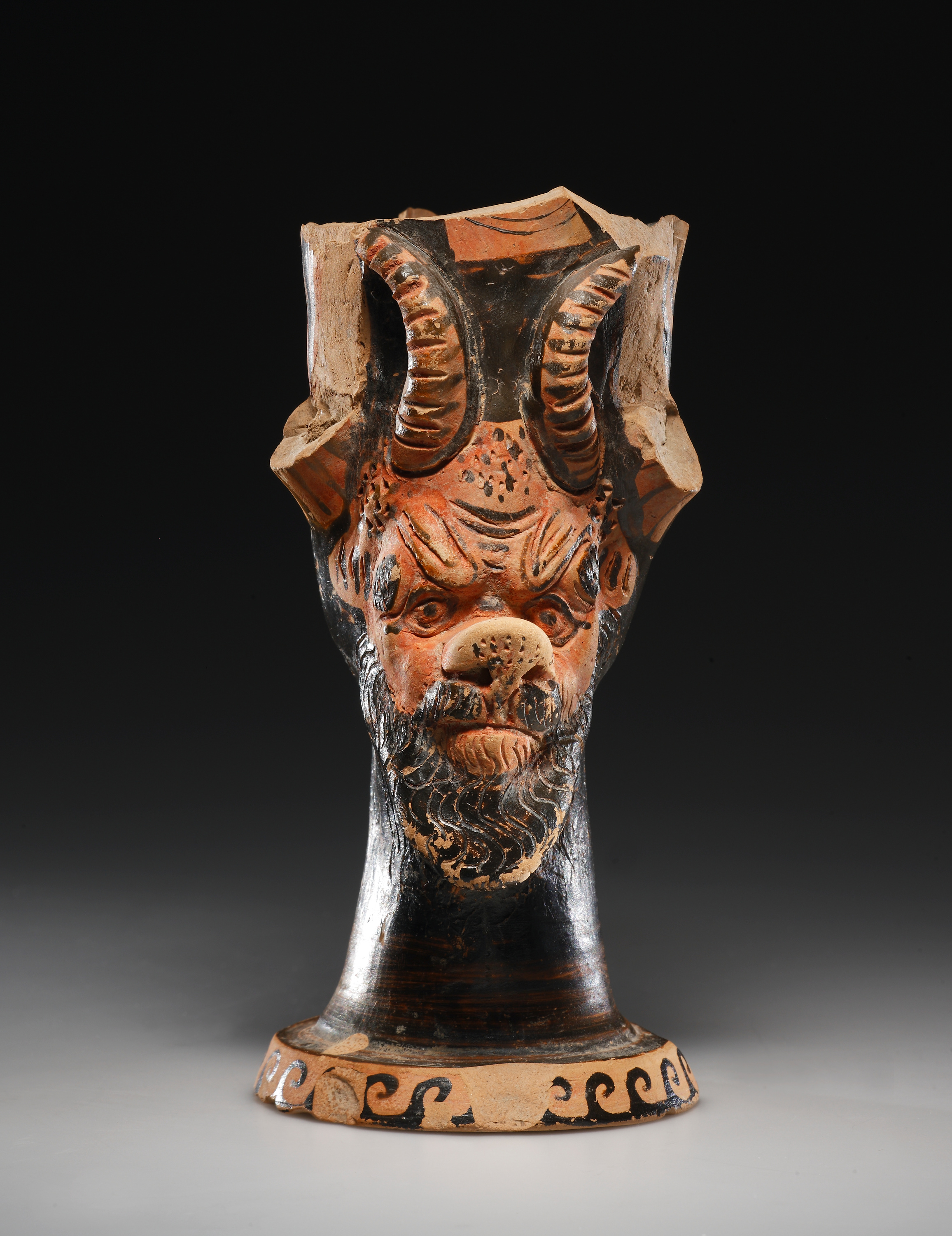 Vase in the Form of a Pan's Head. Clay. Western Greek, 4th cent. B.C..jpg