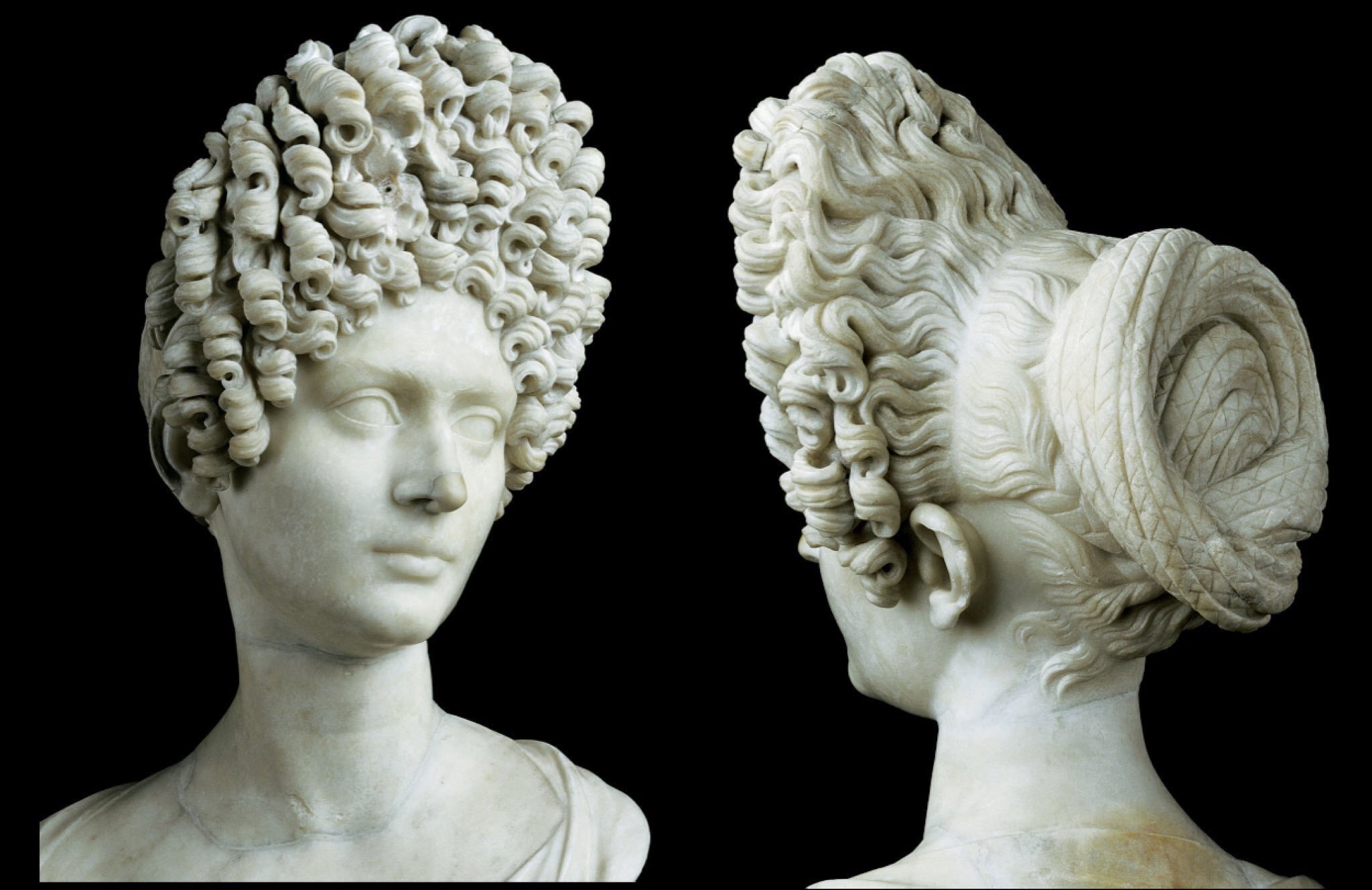 A woman with large coiffured hair, Flavian period, 69-96 AD.jpg