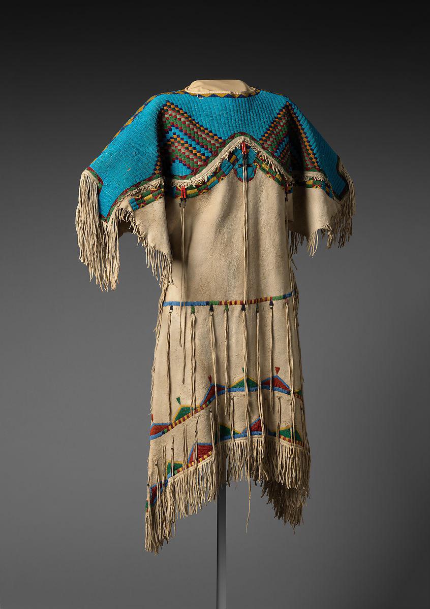 Lakota-Teton Sioux dress made by Ah-ho-appa, daughter of Spotted Tail, ca. 1870. In the Met Museum collection.jpg