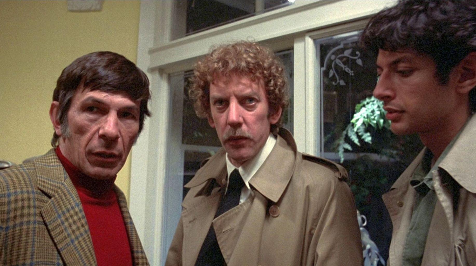 Leonard Nimoy, Donald Sutherland and Jeff Goldblum. The Invasion of the Body Snatchers 1978.jpg