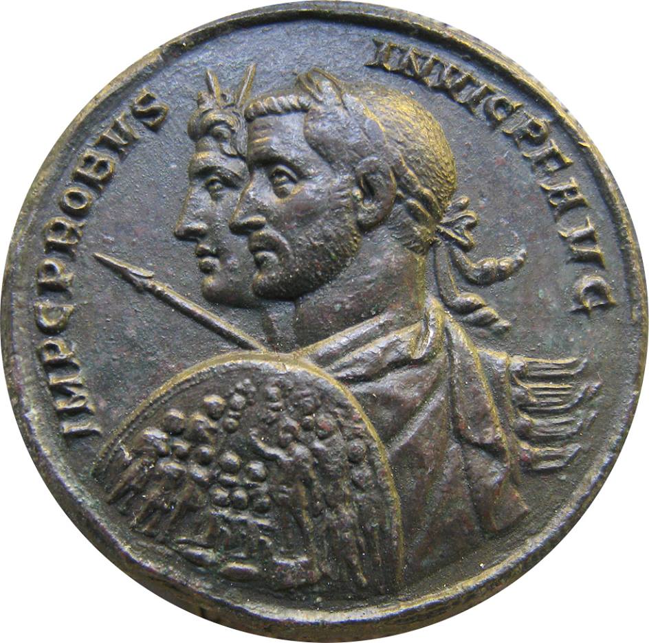 Roman coin of emperor Probus. A great and powerful emperor of the late third century. On the coin we can see also Sol Invictus.jpg