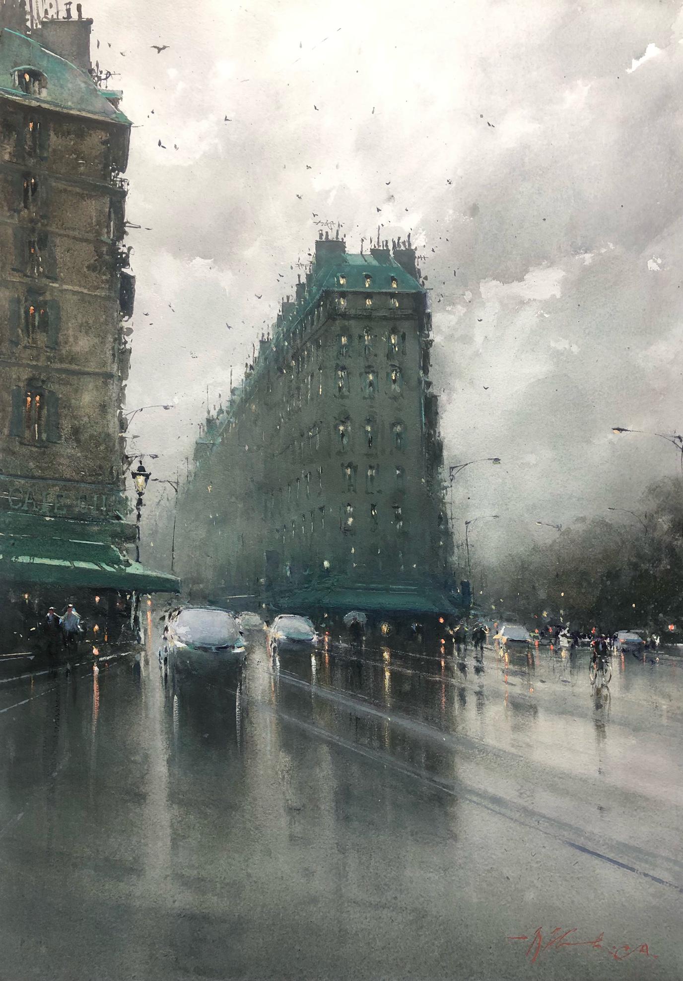 Paris on a Rainy Day, Joseph Zbukvic, 2021.jpg