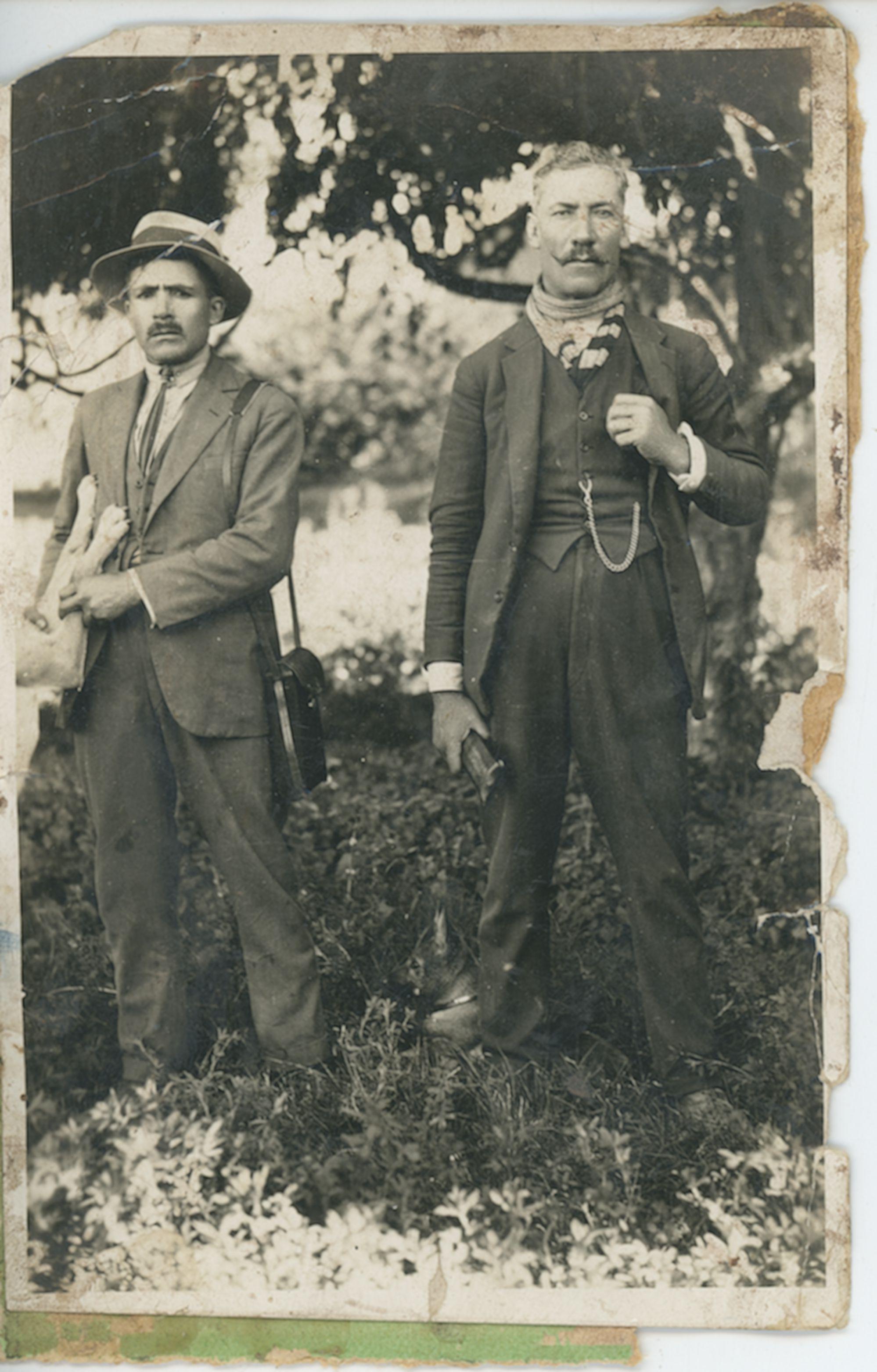 Antique Family Photo From Peru [Great Grandpa on left, unknown on right].jpg