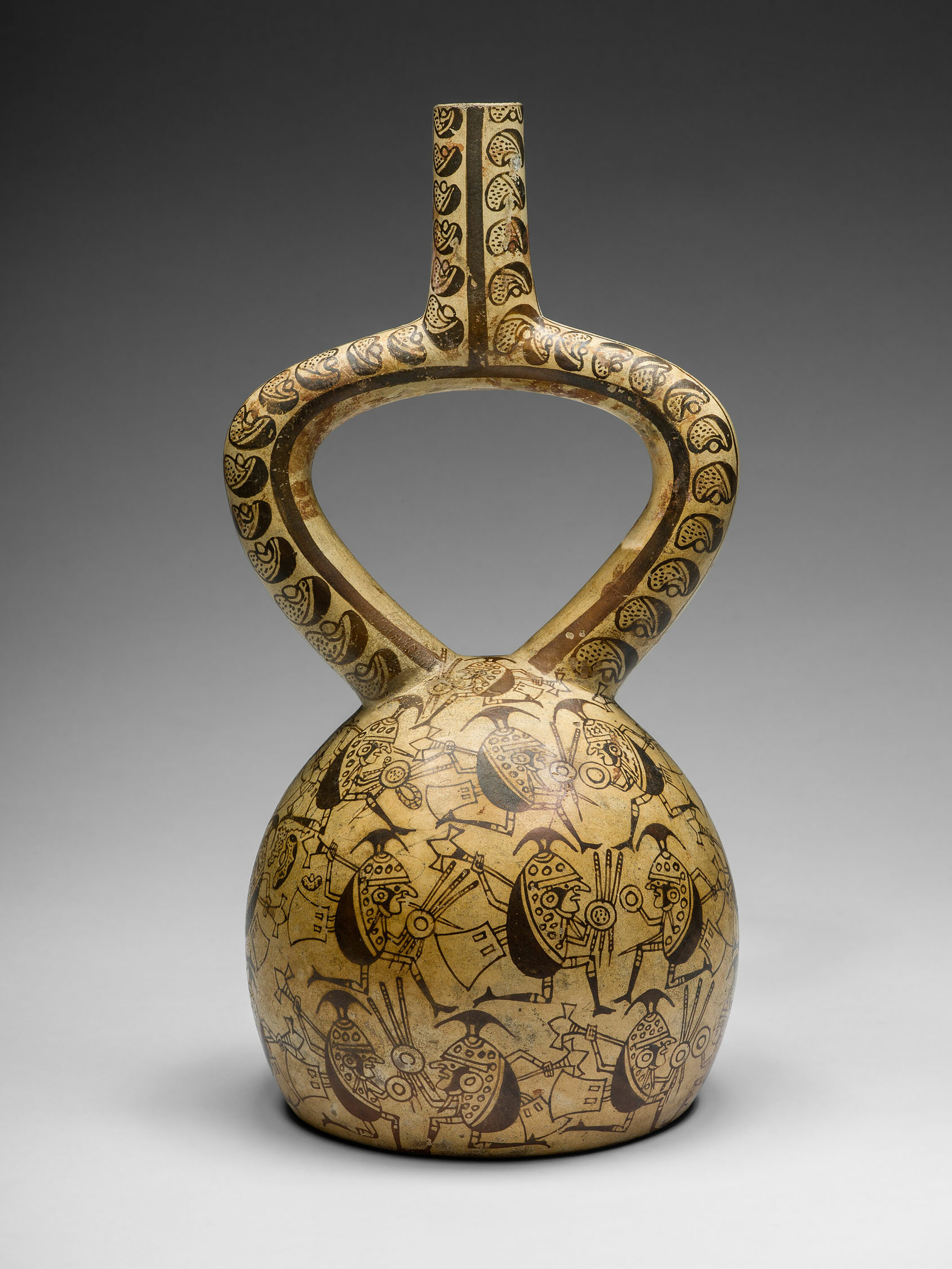 Vessel Depicting the Assault of Bean Warriors (ca. 100 B.C.-A.D. 500); Moche Culture, North coast Peru.jpg