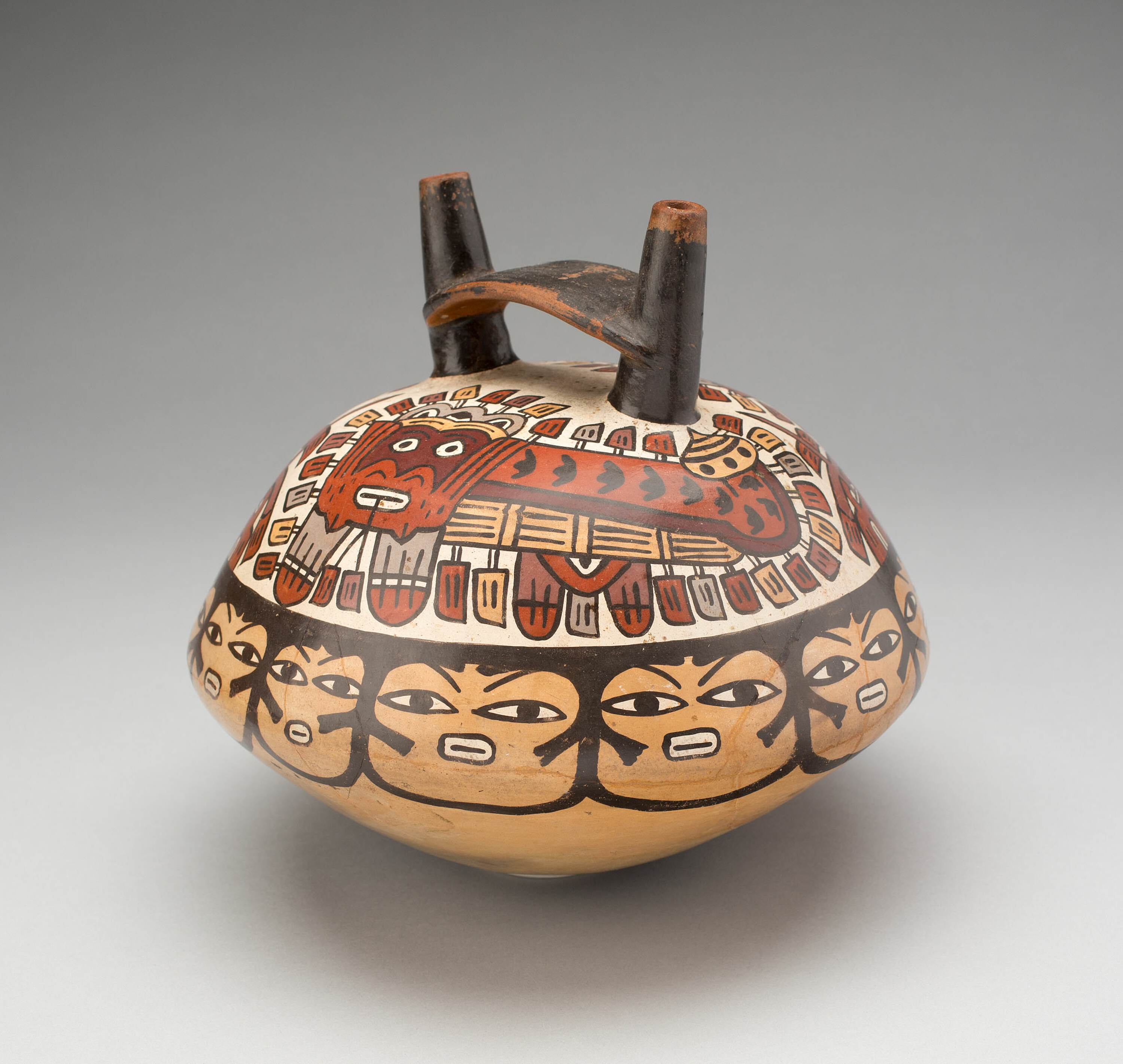 Vessel with Women’s Faces and Masked Beings (ca. 350-550 CE); Nazca Culture, South coast Peru.jpg