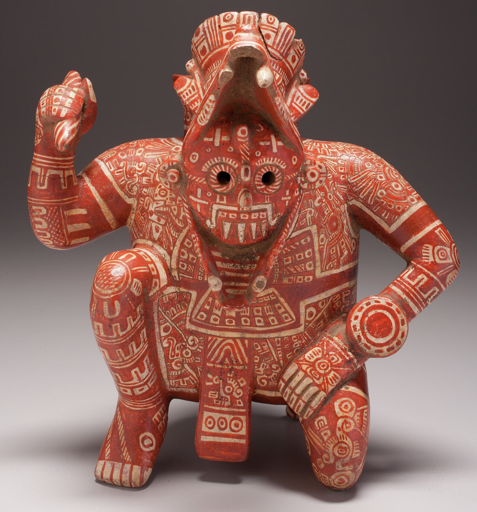 Vessel depicting a rain god. Mexico, Mixtec civilization, 1100–1400 AD.jpg