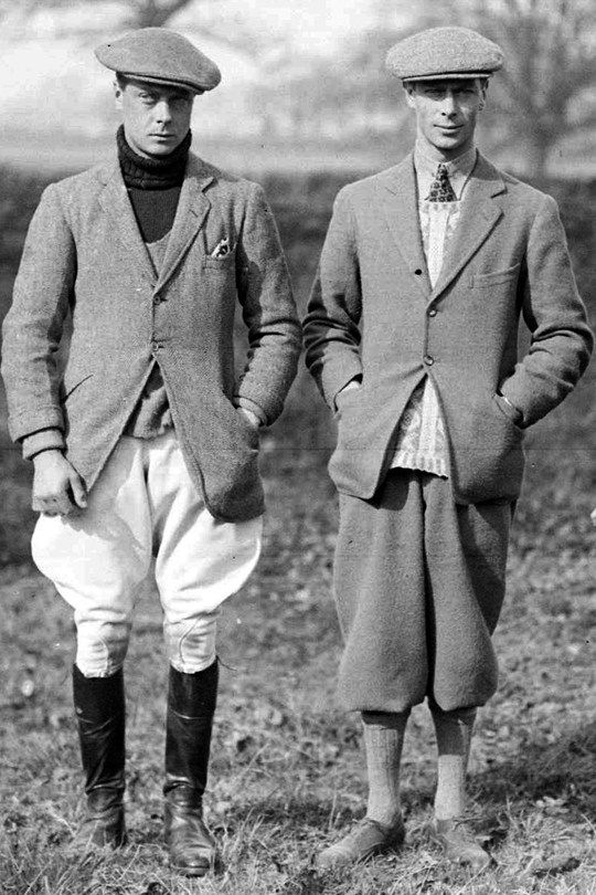 Edward VIII and George VI enjoying a countryside jaunt, 1930s.jpg