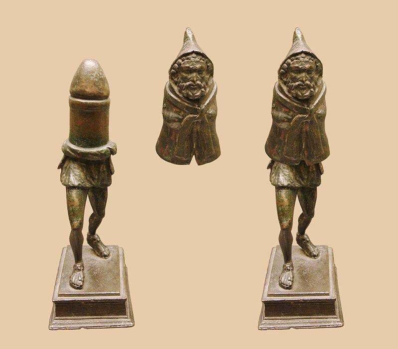 A Gallo-Roman bronze statue of Priapus, a fertility god dating from late 1st century AD.jpg