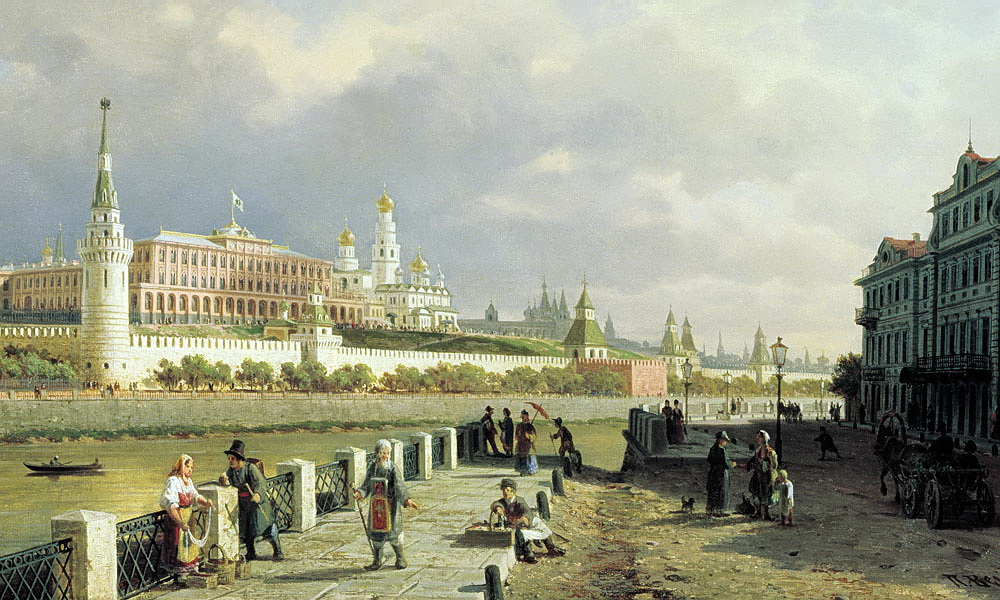 The Moscow Kremlin used to be white, but in the early 1900s they stopped painting it, and it returned to its original color.png