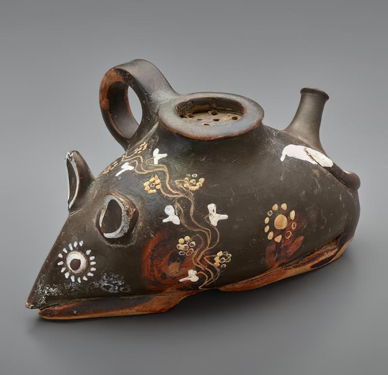Terracotta vessel shaped like a mouse. Greece, 400–300 BC.jpg