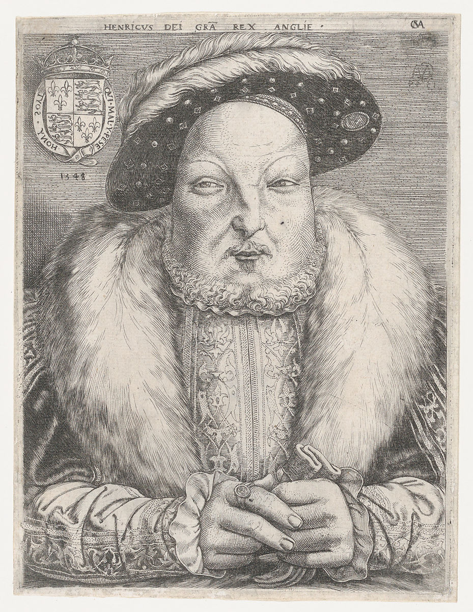 Portrait of Henry VIII, an engraving by Cornelis Massys (ca. 1547).jpg