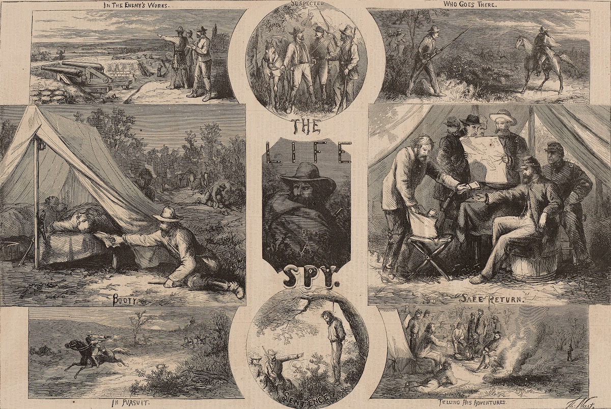 Thomas Nast, The Life of a Spy – In Nine Tableaux (from Harper's Weekly).jpg
