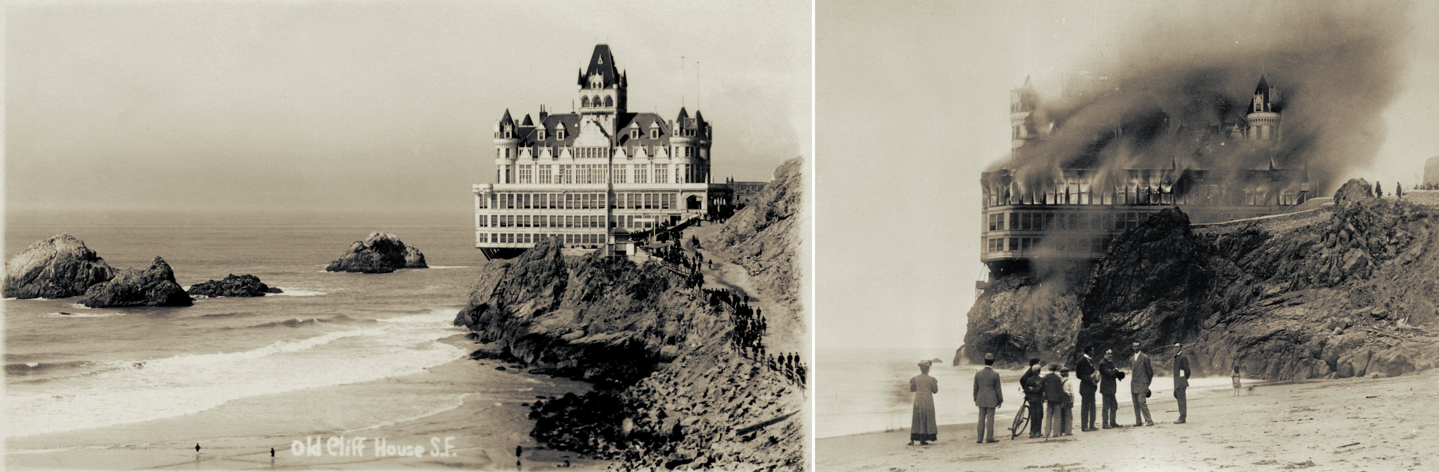 California Cliff House in San Francisco burning in 1907.jpg