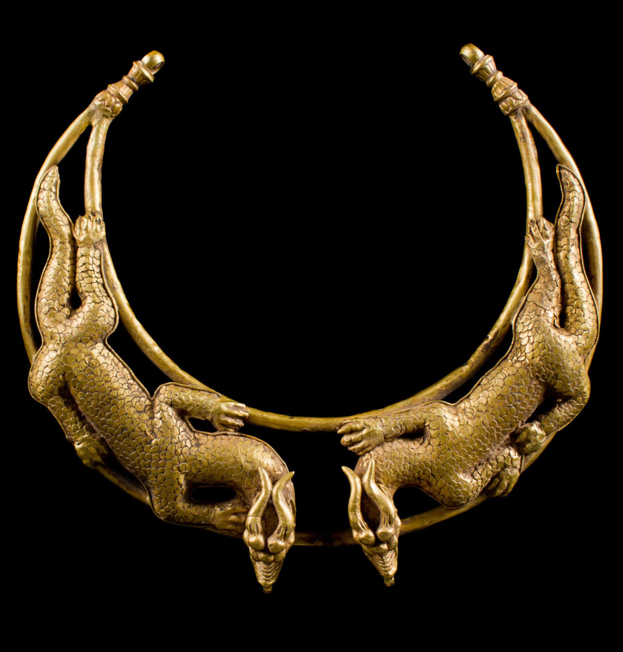 Scythian Gold Double Dragon Torc Necklace from Central Asia (200 BC - 0).jpg