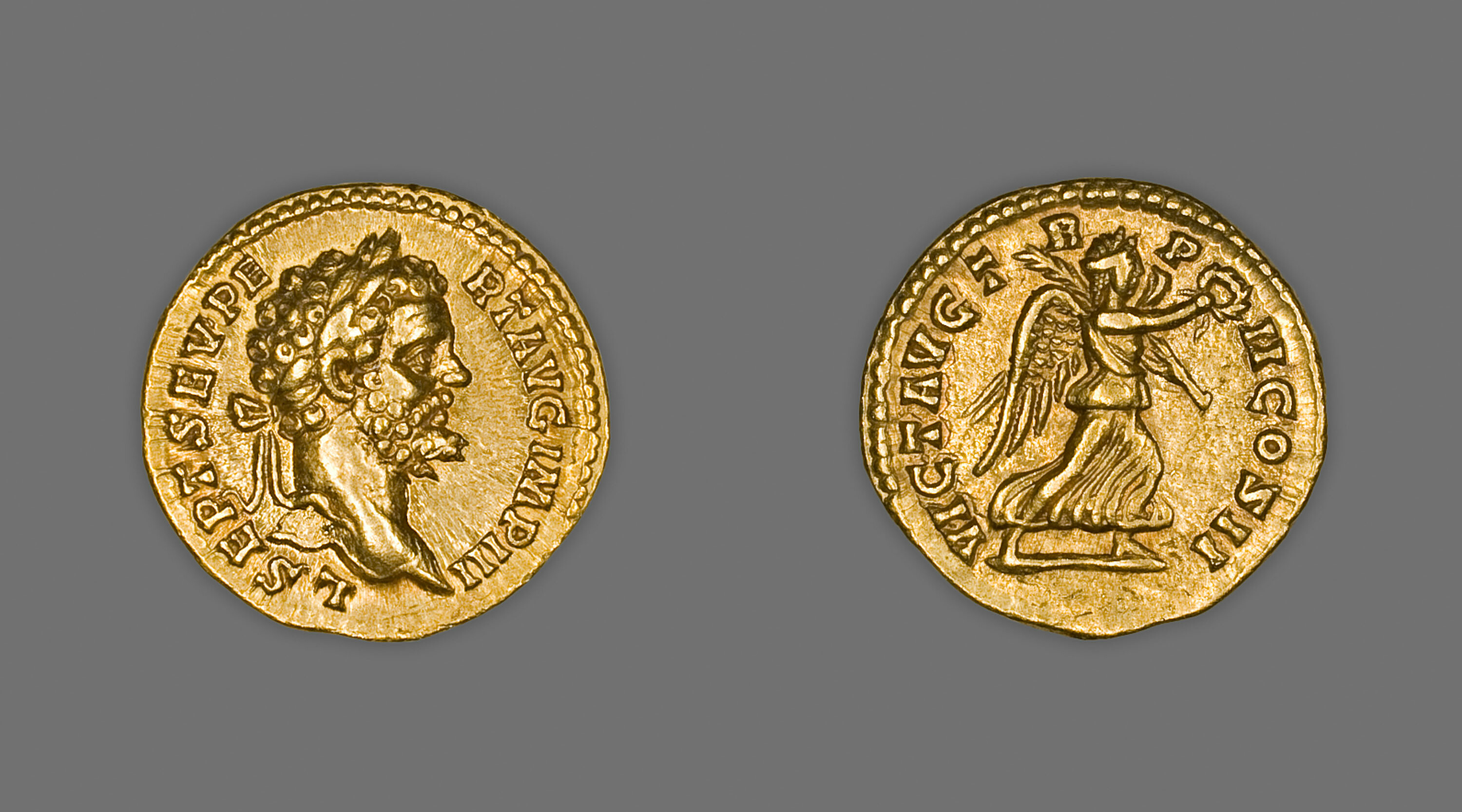 Gold aureus of Roman Emperor Septimus Severus, 194-195 CE.jpg