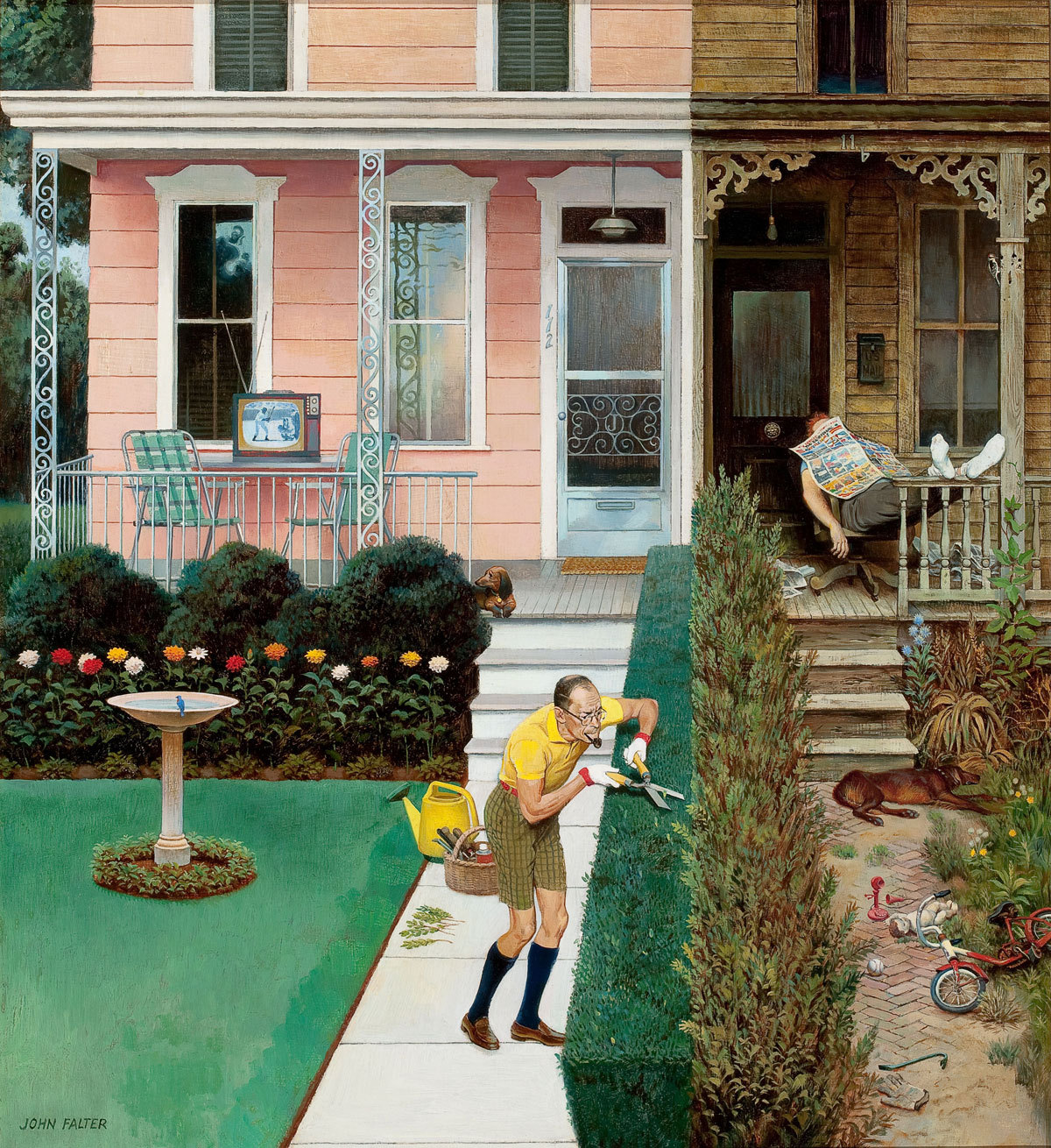 The Sunday Gardening - John Falter, (1961).png