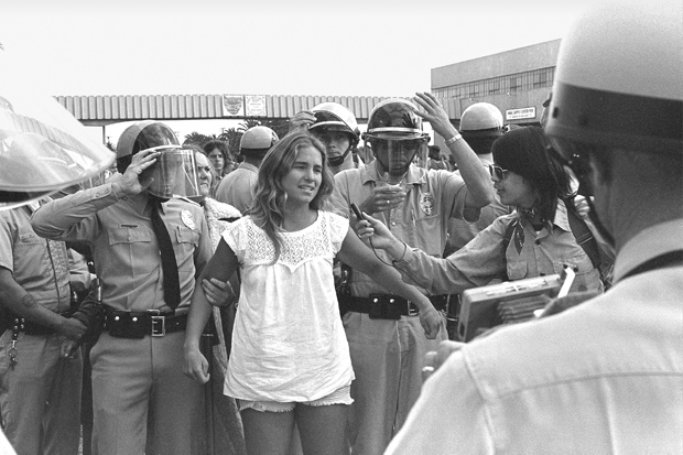 Police arresting a Vietnam War protester circa 1972.jpg