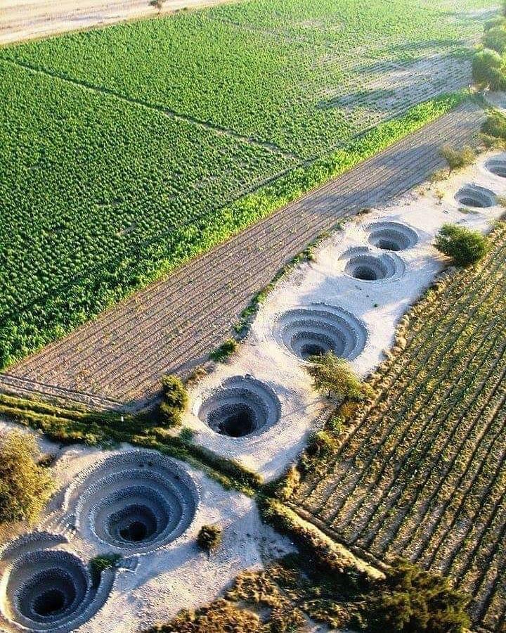 The Cantalloc Aqueducts are a work of hydraulic engineering built in the middle of the Peruvian desert by the ancient Nazca culture (200-700 AD). Of the 46 underground aqueducts found, 32 are still in operation today.jpg