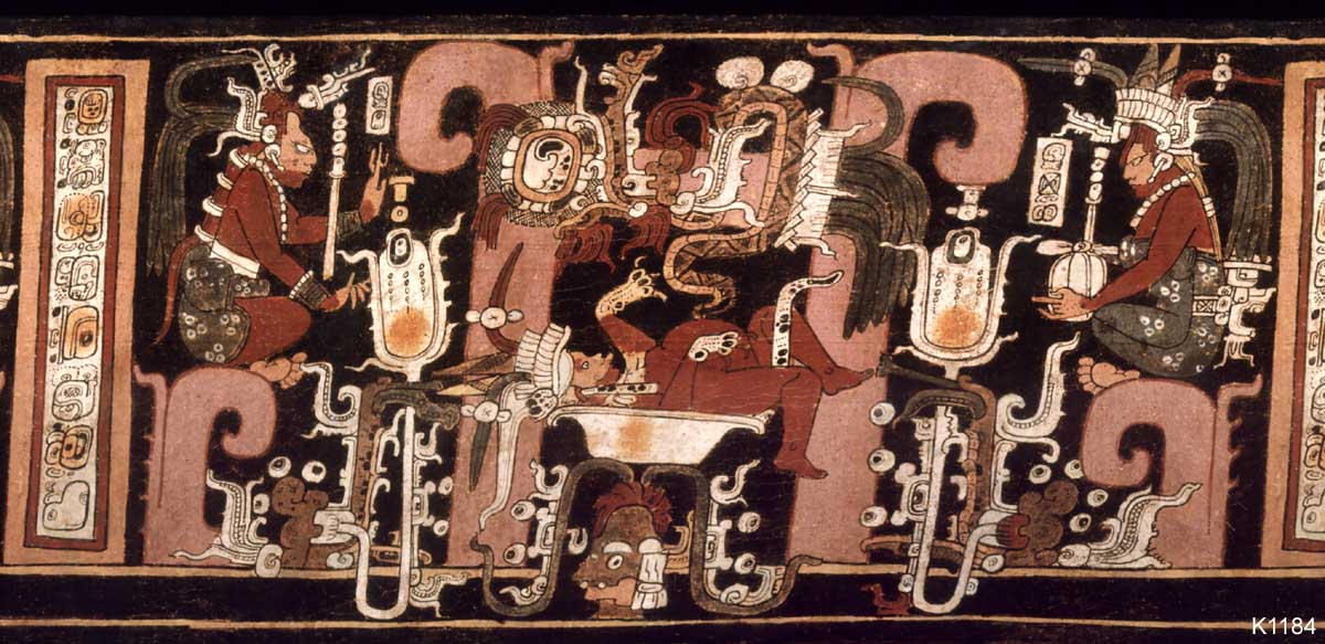 Resurrection of Infant in the Otherworld. Maya Ceramic Vase, Classic Period(756AD-808AD).jpg