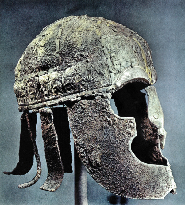 Norse Helmet from the Vendel Period (550-750, before the Viking Age), from Vendel Grave 14 (Uppsala, Sweden).jpg