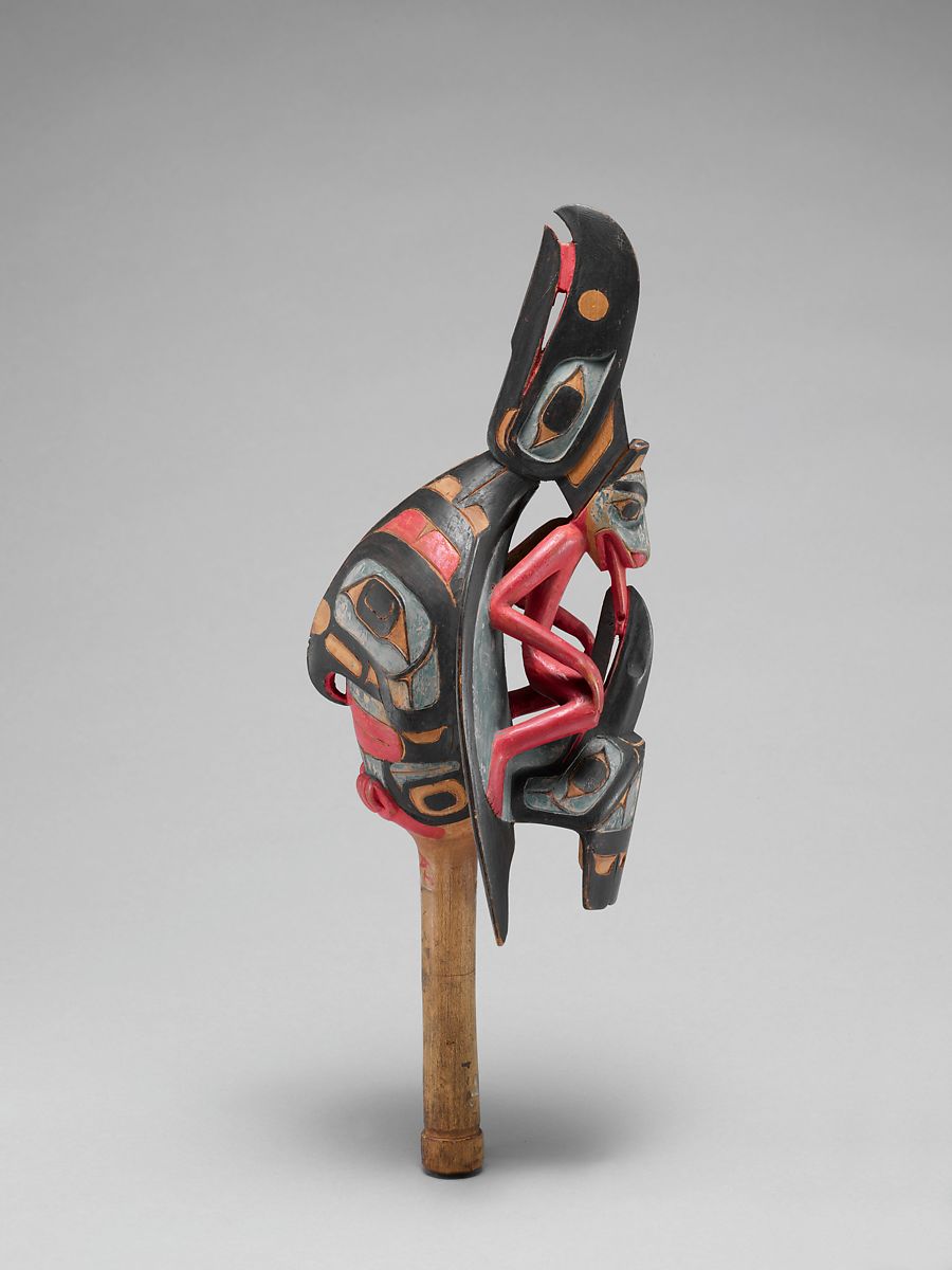 Raven rattle, Native American (Tsimshian), 19th century. Used in dance, healing ceremonies, and to channel a shaman's spirit guide.jpg
