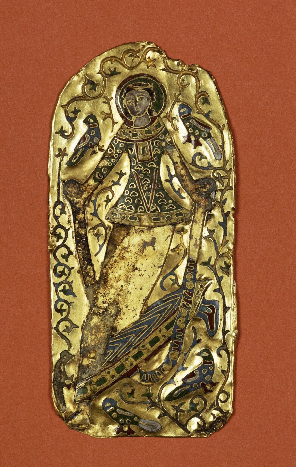 Cloissone enameled gold plaque, Byzantine, 11th century from The Victoria & Albert Museum.jpg