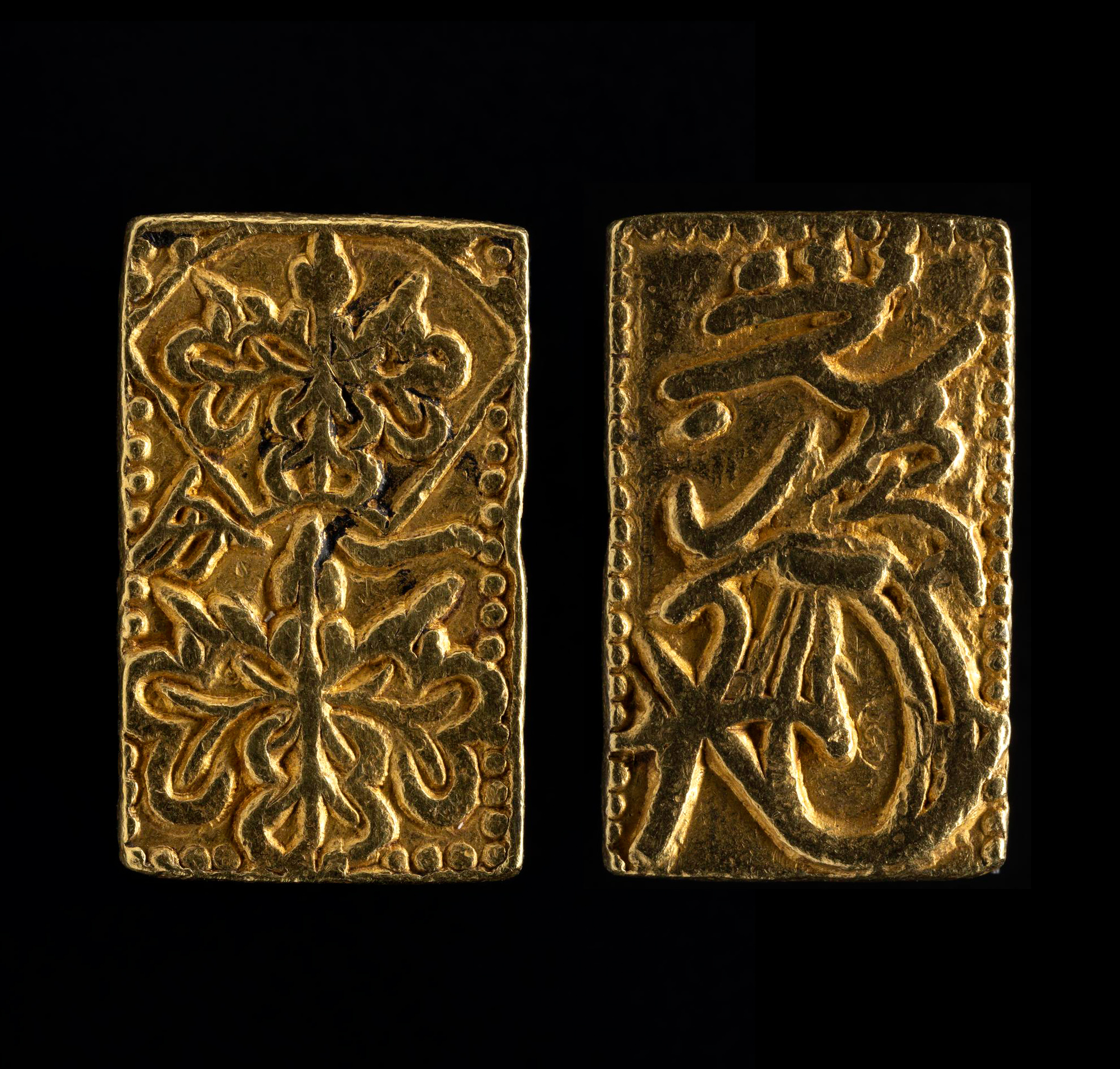 Gold coin worth 1 bu. Japan, Momoyama period, Keichō era, 1601.jpg
