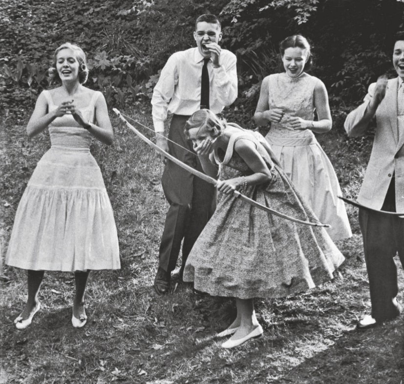 Teenagers at an archery party in Briarcliff, New York, 1956.jpg
