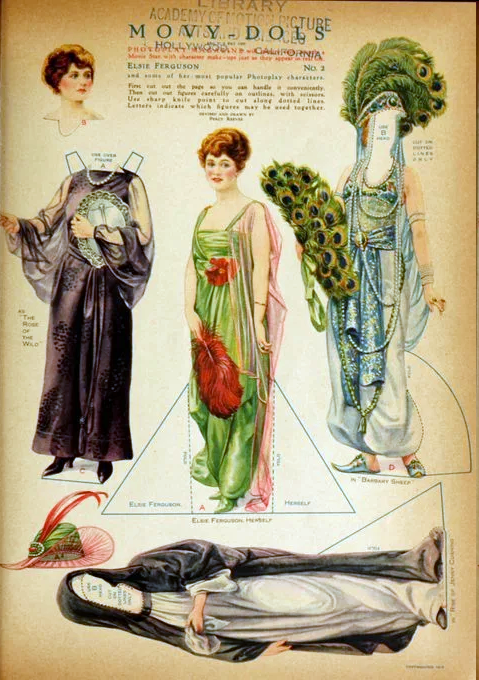 Cut-out 'Movy-Dolls' from a 1919 issue of Photoplay Magazine. Elsie Ferguson.png
