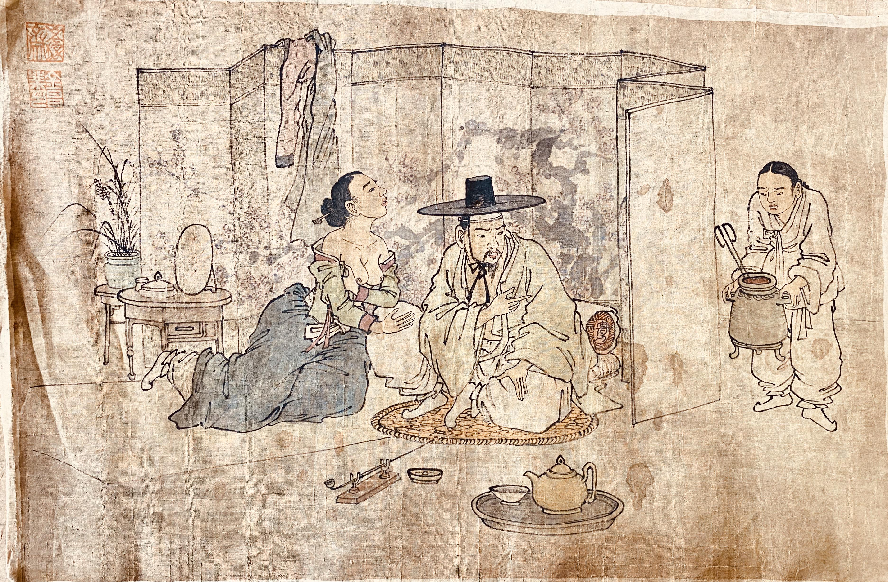 Life of the nobleman. Painted by KimChang-up(1658~1721, Josun era, Korea).jpg