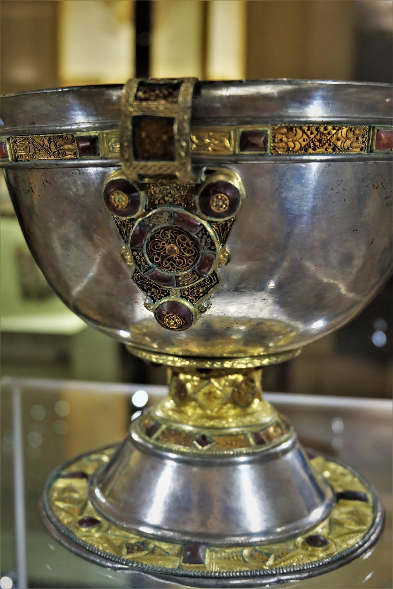 A Silver Chalice from County Tipperary, Republic of Ireland, dated around the 9th century. Displayed at the National Museum of Ireland-Archaeology in Dublin.jpg