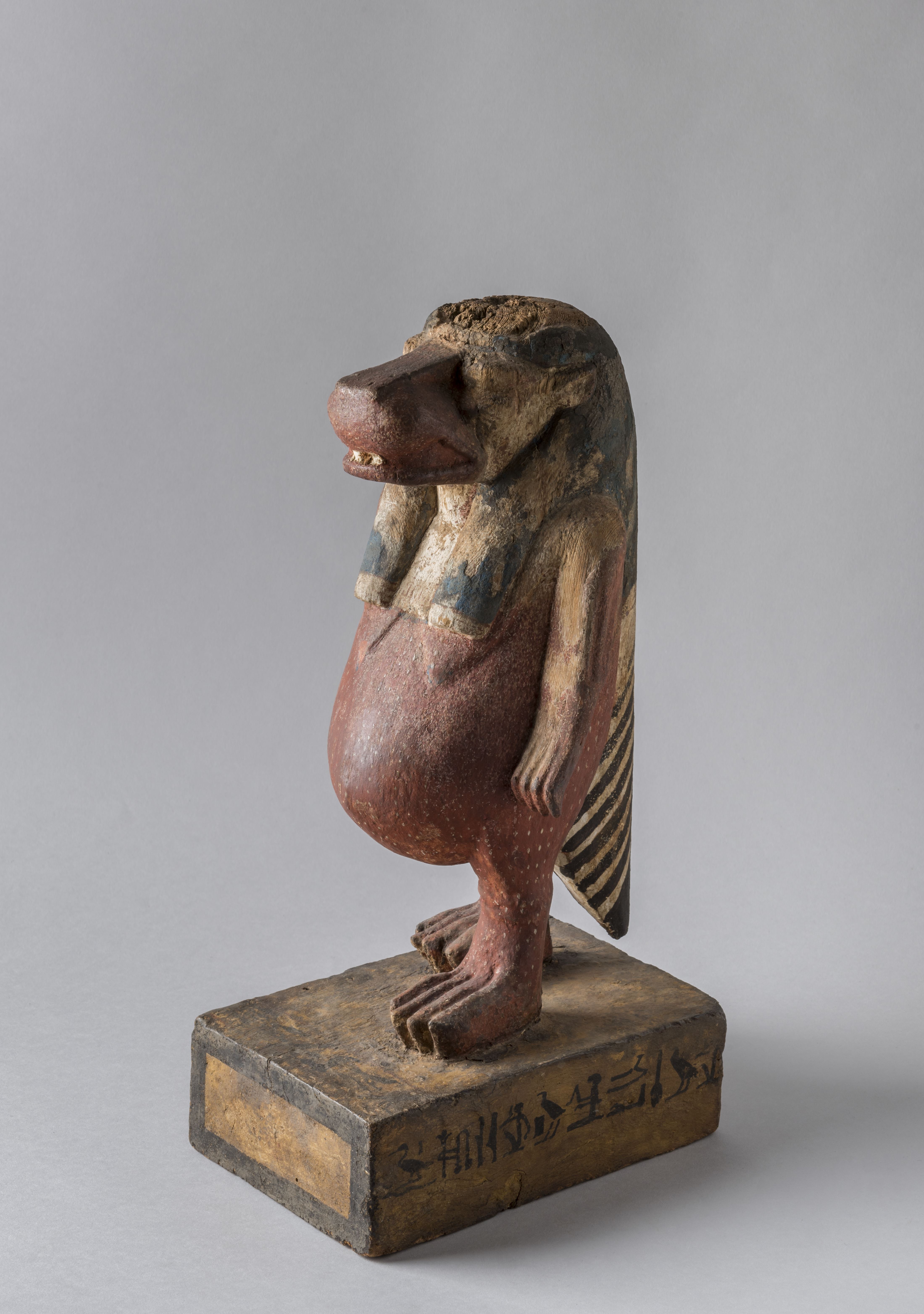 Statuette of Taweret, dedicated by the draughtsman Parahotep, Egypt, 19th Dynasty, 1292–1190 BCE.jpg