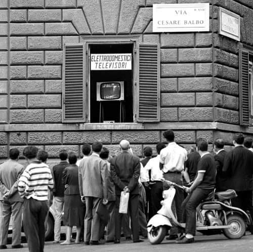 People in front of a TV store watching the Olympics, 1960.jpg