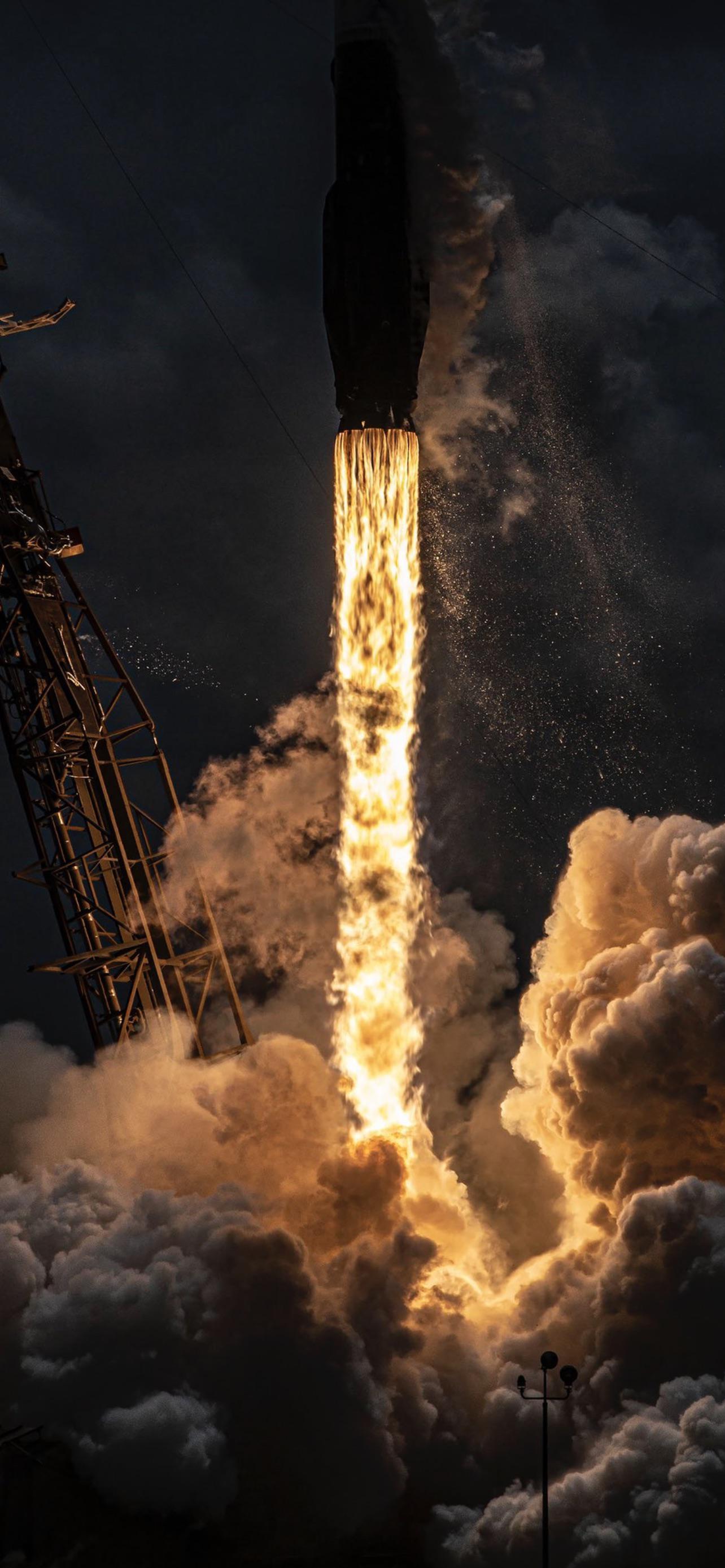 The launch of SpaceX’s Falcon 9 rocket earlier today.jpg
