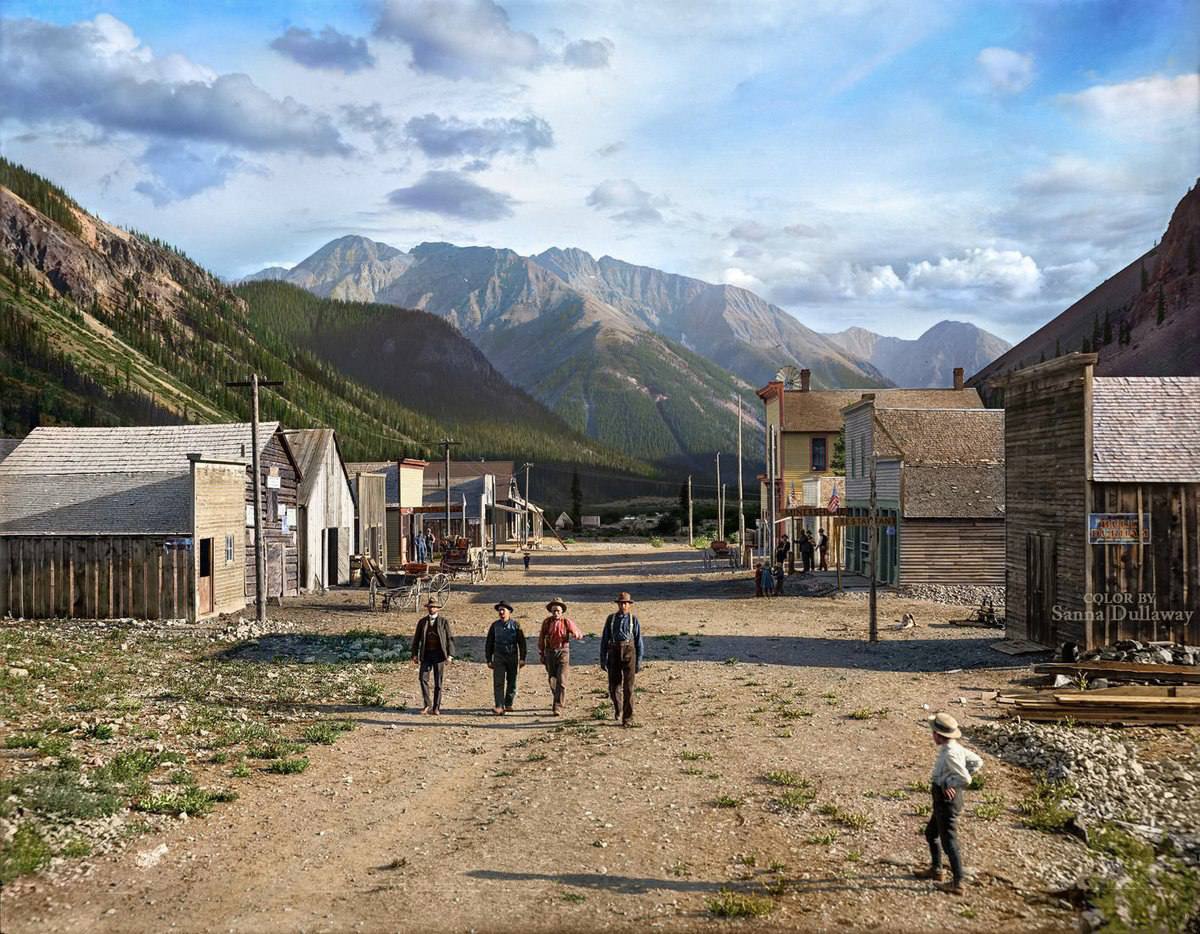 The Ghost Town of Eureka, Colorado (1900) by William Henry Jackson. (Colorized).jpg