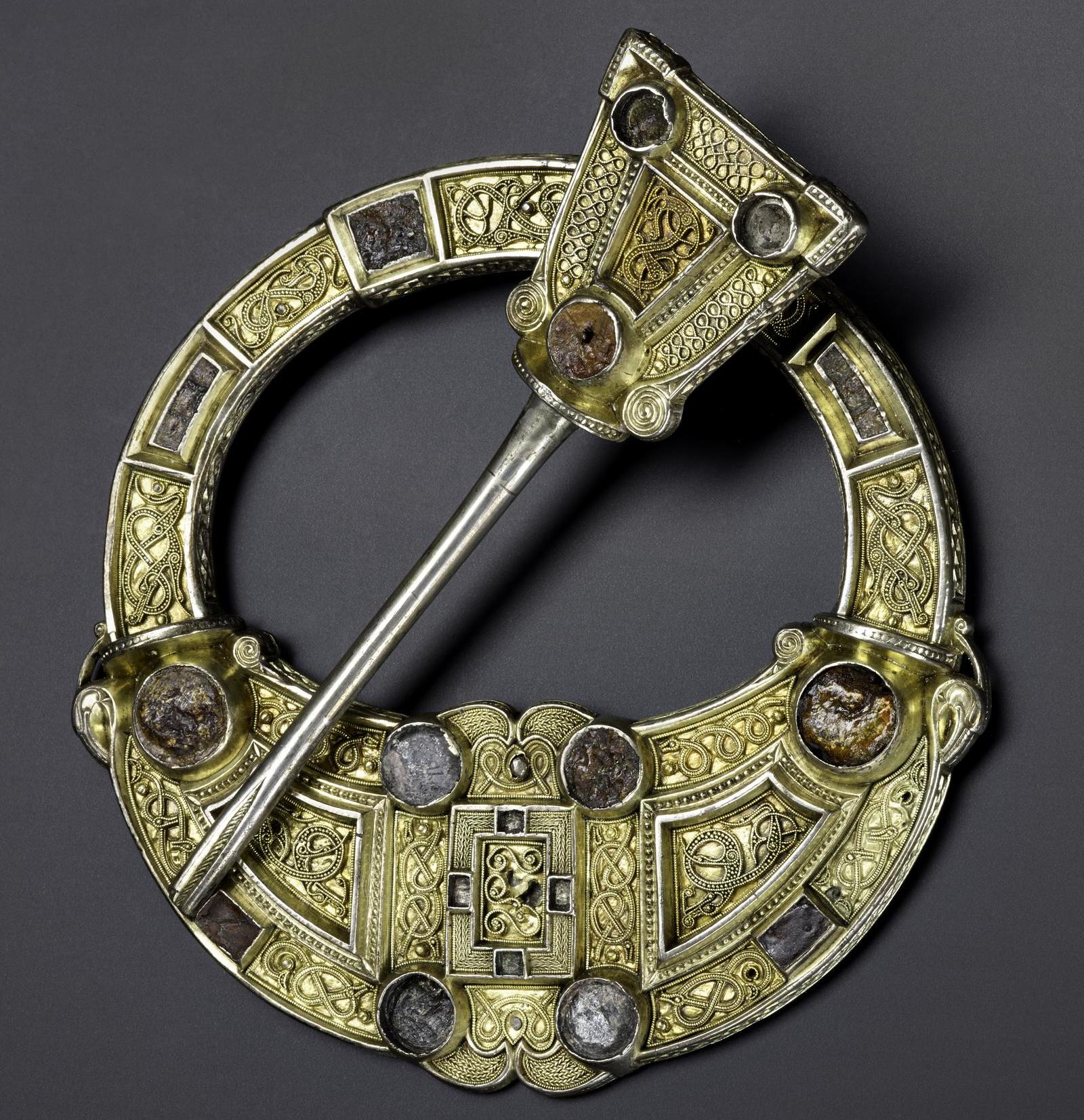 The Hunterston Brooch with panels of gold filigree in Celtic and Anglo-Saxon styles, from Ireland or the West of Scotland, c. 700 AD.jpg