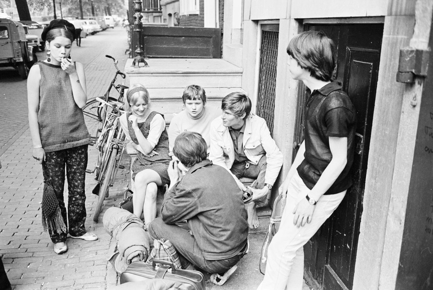 Dutch counterculture group Provo, gathered in a street of Amsterdam. 1966.jpg
