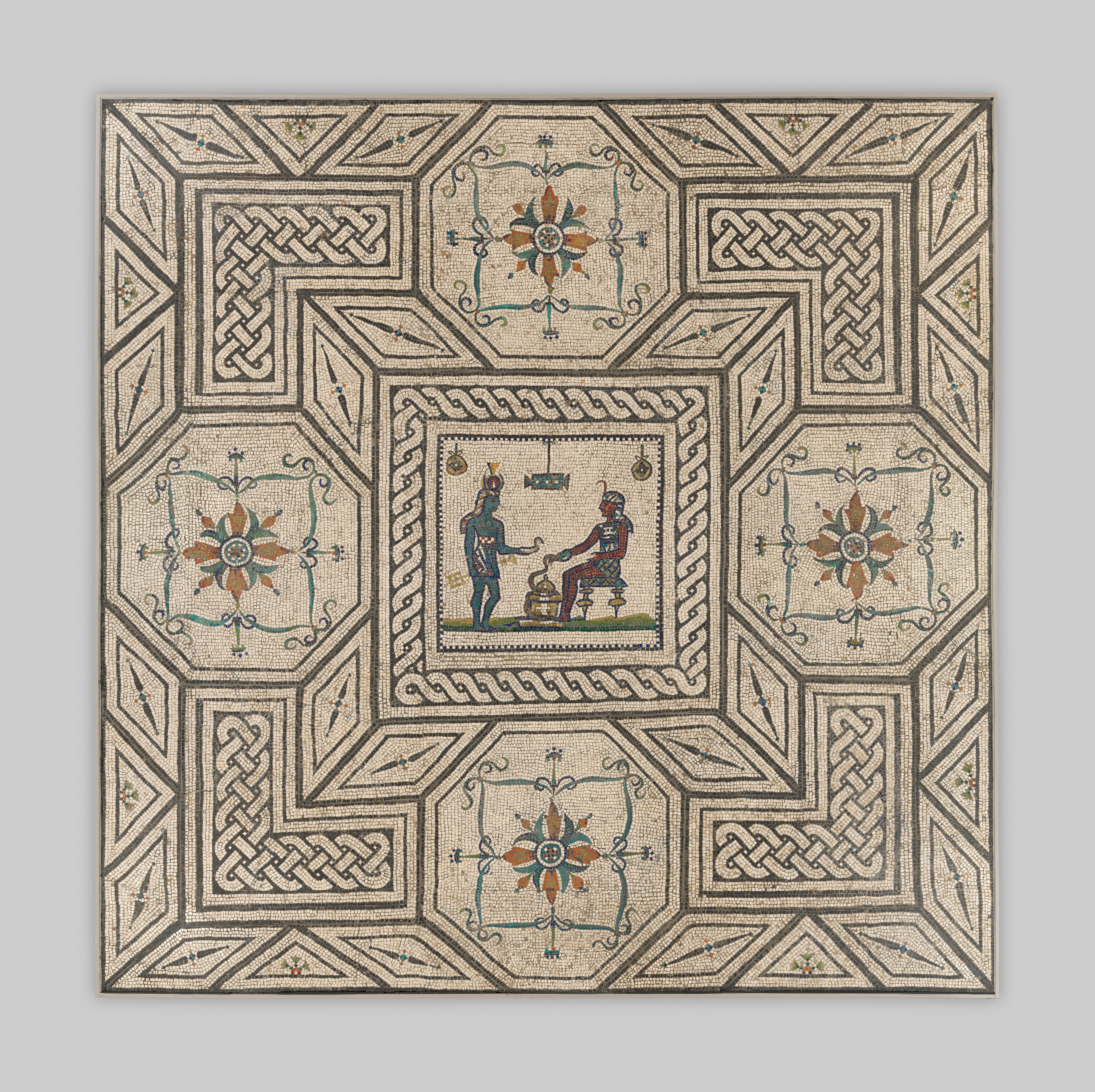 Mosaic floor with Egyptianizing scene, Roman, A.D. 130–150.jpg
