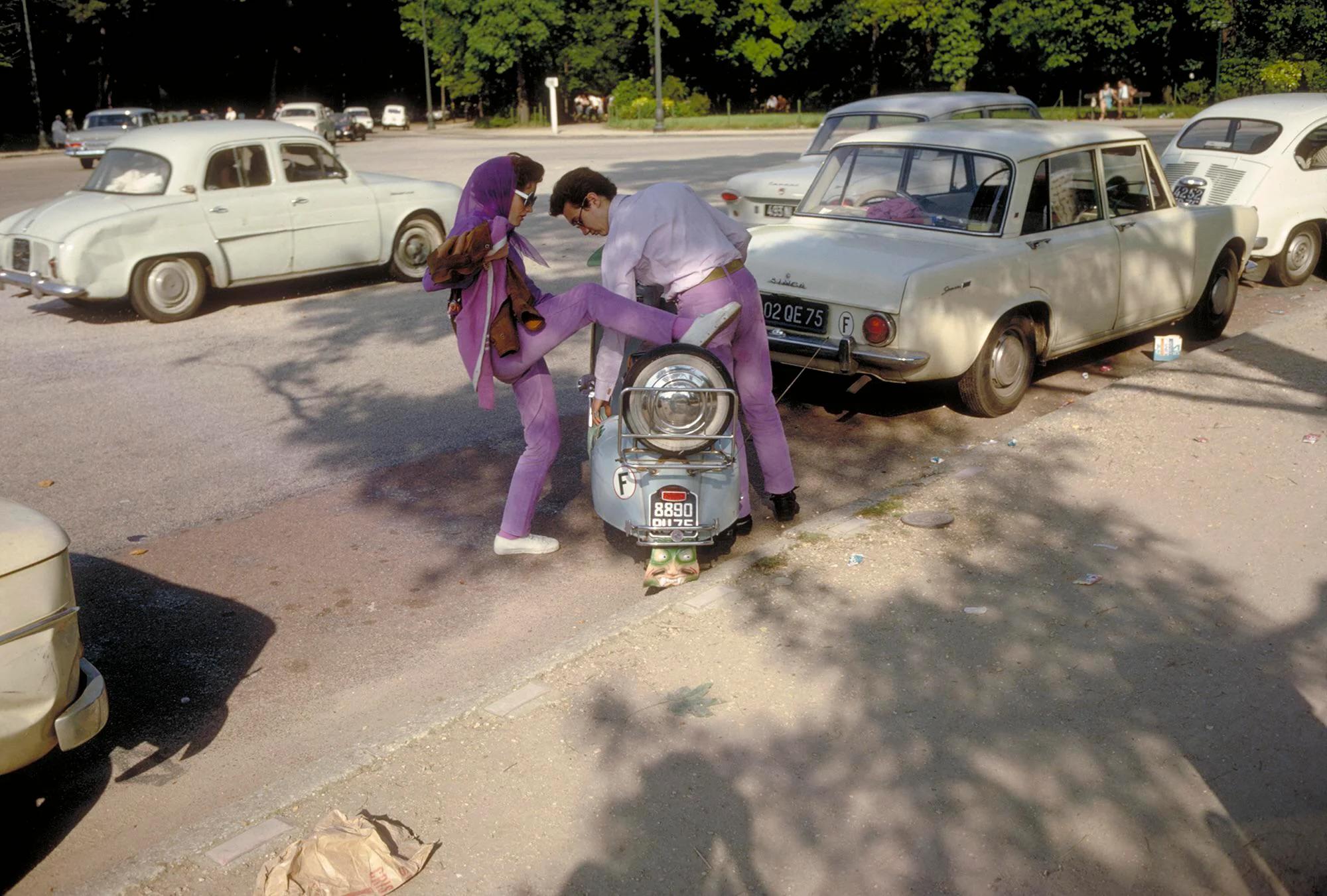 Couple on a scooter. France, 1967.jpg