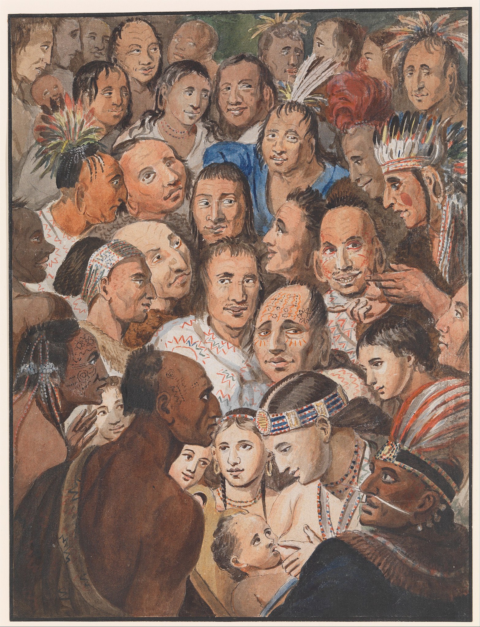 1812.Павел Свиньин.Tableau_of_Indian_Faces.jpg