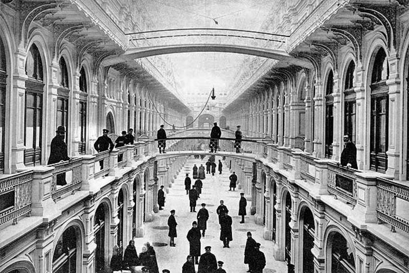 The GUM department store in Moscow, the day of its opening. Russian Empire, 1893.jpg