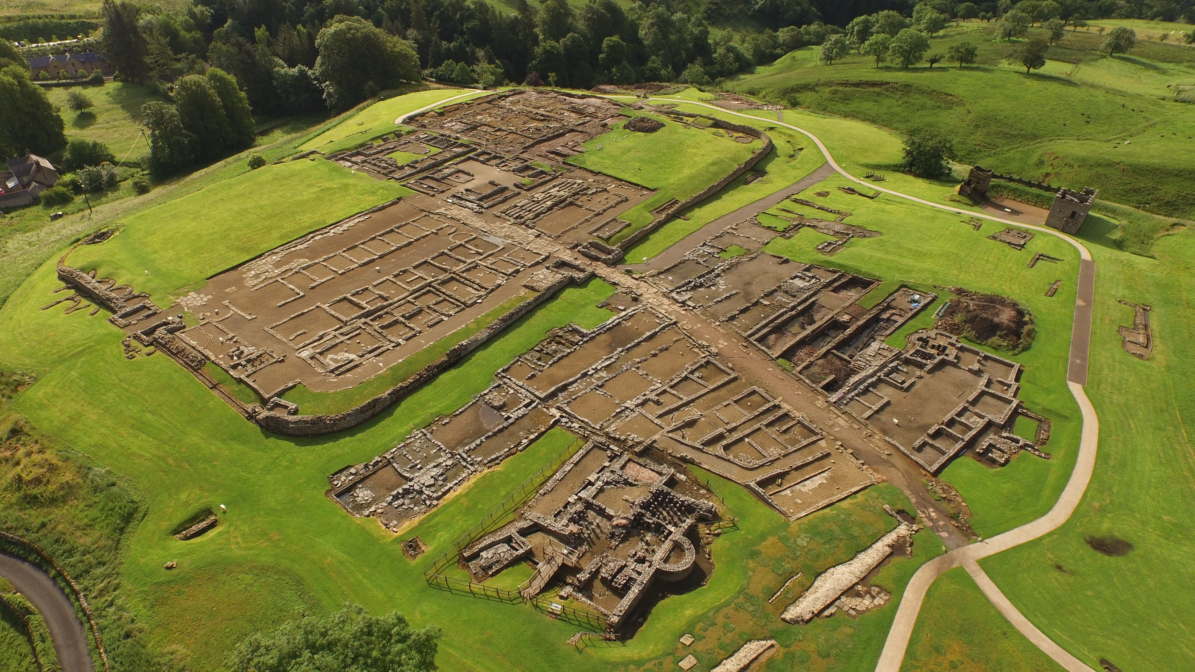 The remnants of Vindolanda, the famous Roman fort in Northumberland, England, occupied between 85 A.D. to 370 A.D..jpg