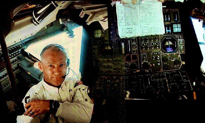 Buzz Aldrin inside Apollo 11 lunar module, 1969.jpg