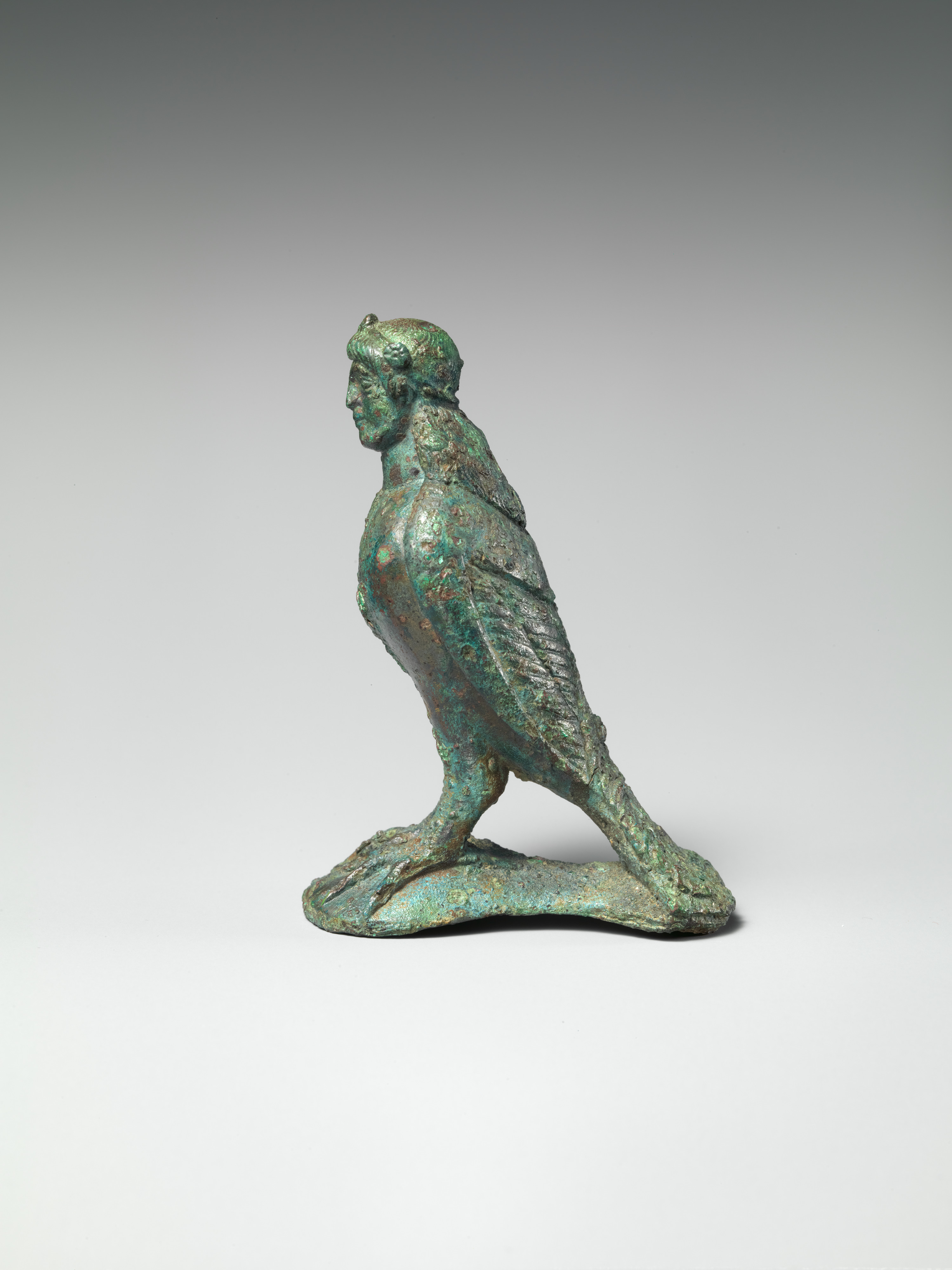 Ancient Etruscan or South Italian bronze siren statuette, c. 500 BCE.jpg