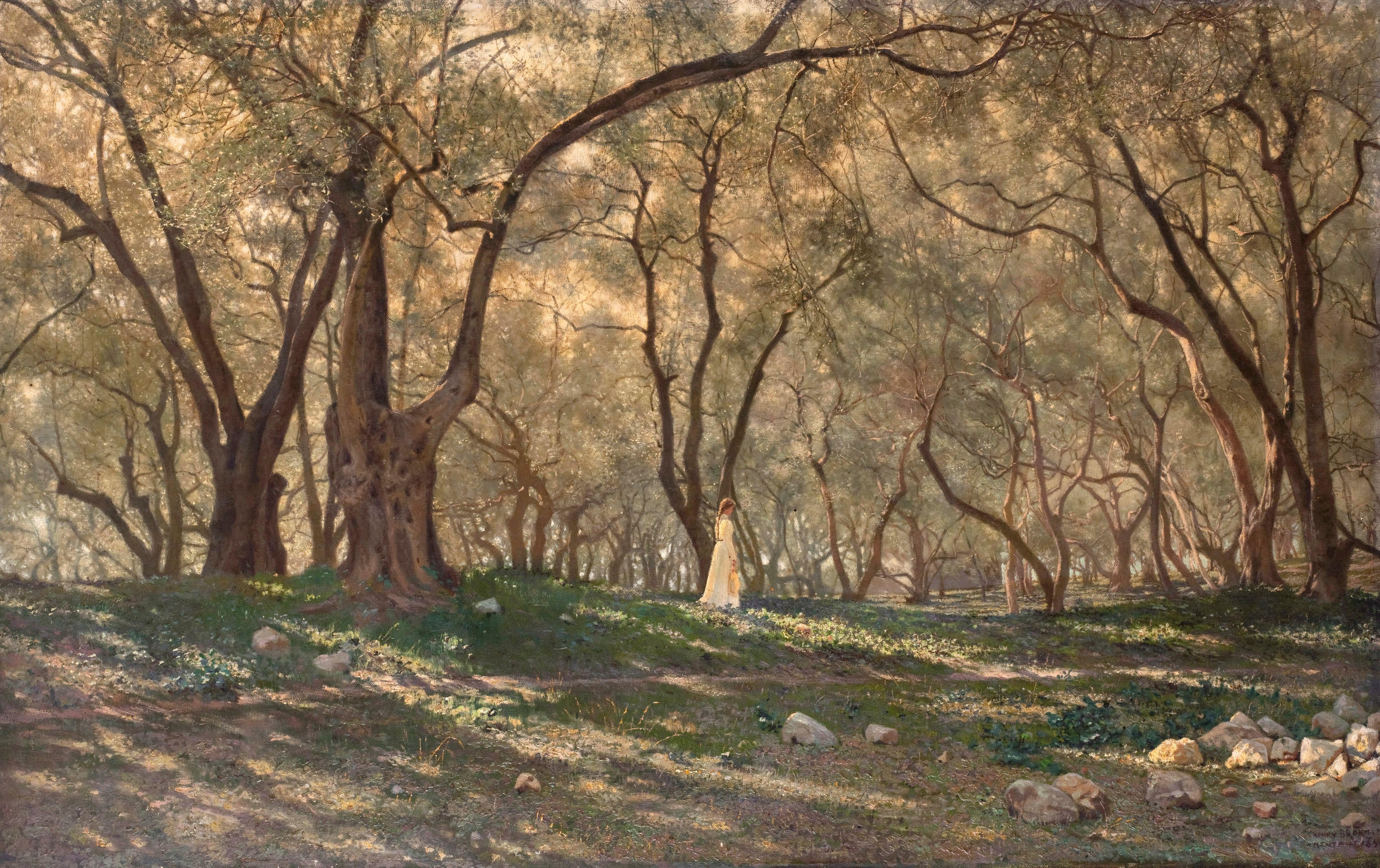 Henry Brokman - Girl in the Olive Orchard, Menton (1897).jpg