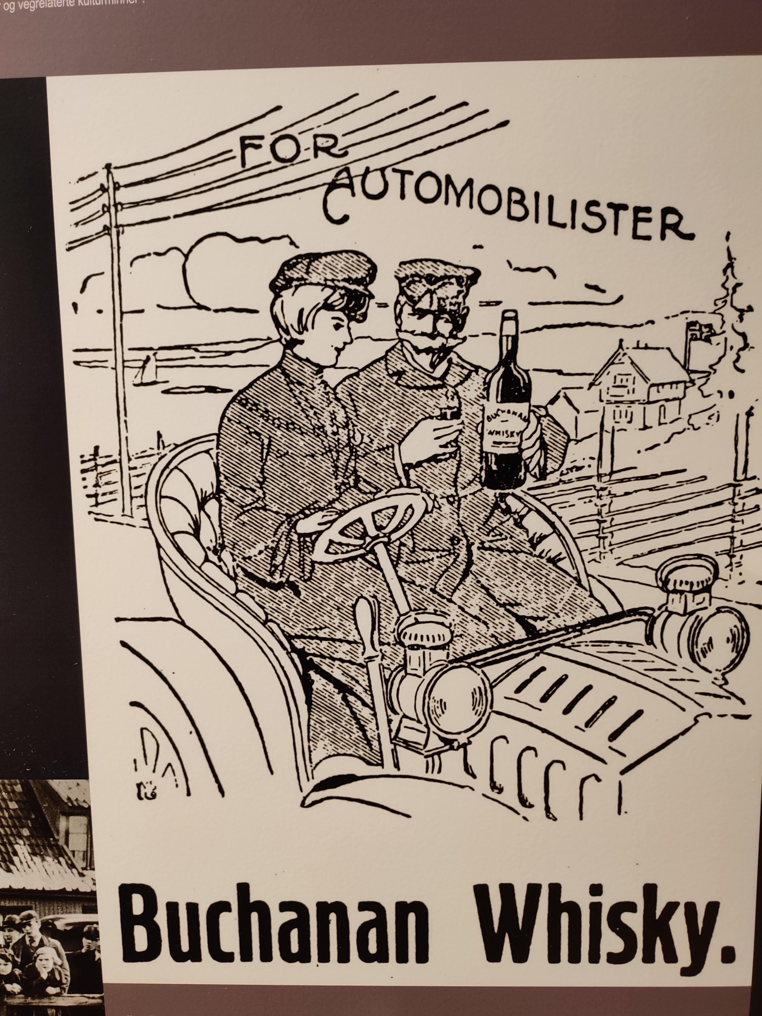 Buchanan Whisky - For automobile drivers - Norwegian ad. 1920s.jpg