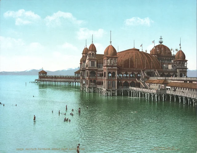 The Saltair Pavilion, ca. 1915, Great Salt Lake, Utah.png